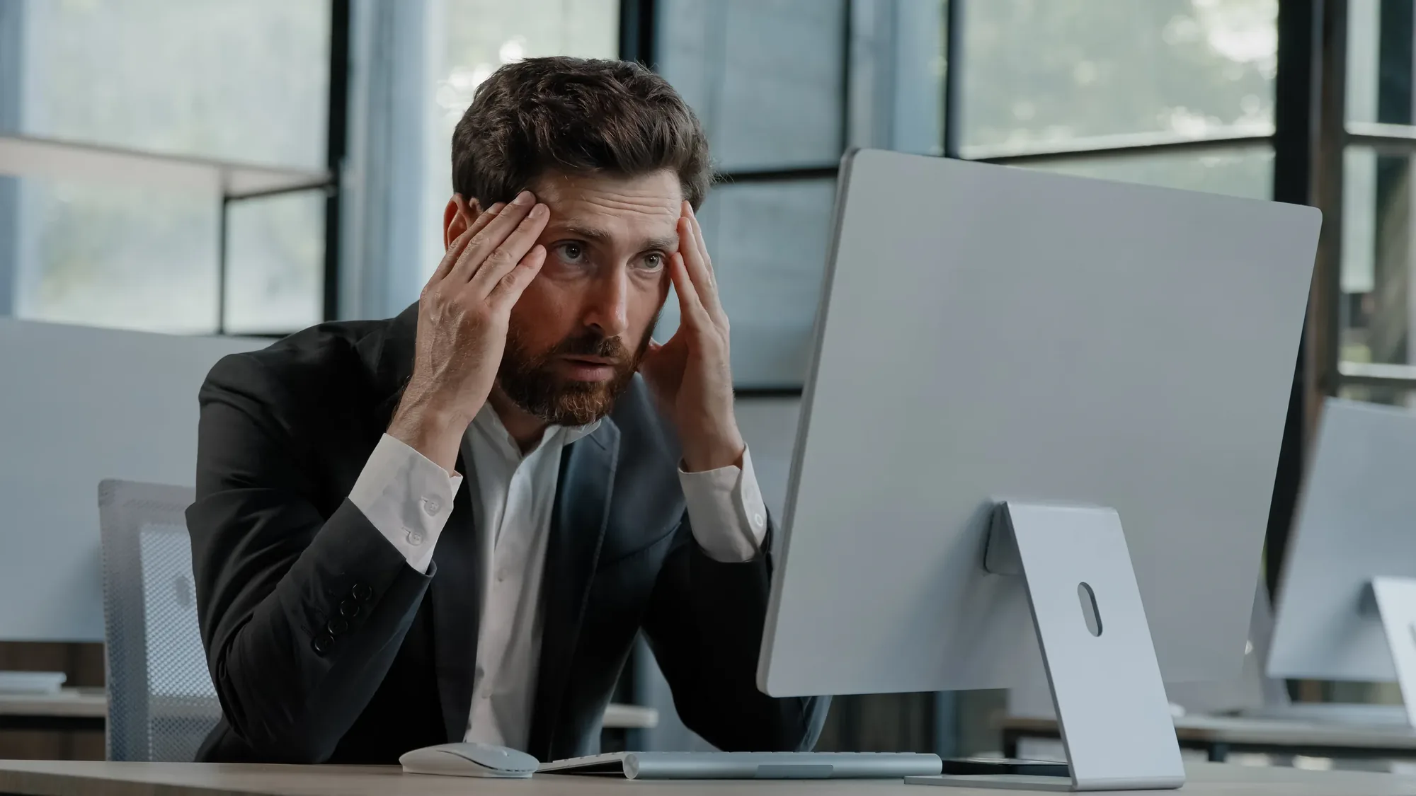 Gestresst im Büro
