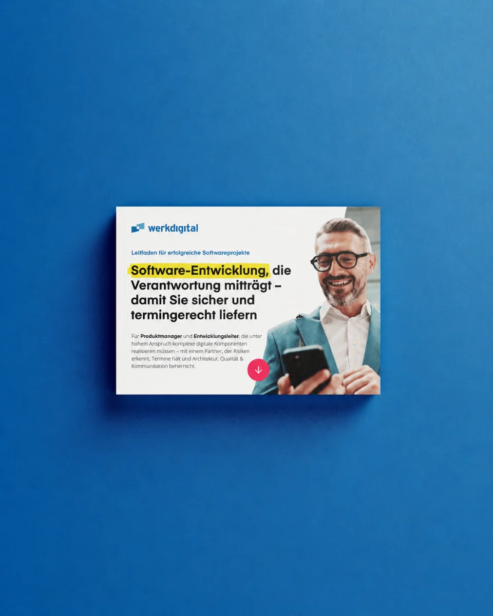Grafik: Software-Entwicklung, die Verantwortung mitträgt – damit Sie sicher und termingerecht liefern